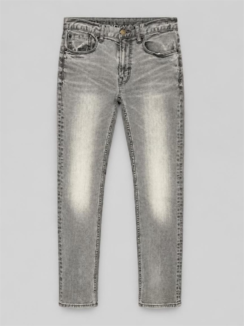 American Eagle Outfitters Men's Light Grey Skinny Jeans